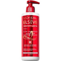 Elseve шампунь-уход для волос "3в1. Эксперт цвета" с дозатором